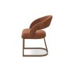 Alfie Dining Chair (Crib 5) - Bari Chestnut Red & Bronze Steel