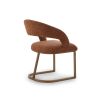 Alfie Dining Chair (Crib 5) - Bari Chestnut Red & Bronze Steel