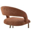Alfie Dining Chair (Crib 5) - Bari Chestnut Red & Bronze Steel