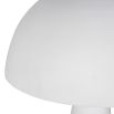 White mushroom-shaped table lamp
