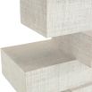 Eye-catching stacked cubist console table in ivory finish