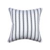 A gorgeous classic cushion with a subtle dark and light blue chevron pattern