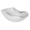 Matte white bowl in smooth curvaceous design.