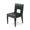 Classic dining chair with square cut out in the back