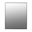 Black framed rectangular wall mirror