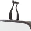 Black edge oblong mirror with hanger detail