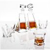 Set of 6 luxury crystal glass decanters