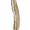 Luxurious tall curved golden leaf sculpture