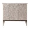 Charming cabinet with internal shelving and drawer with wave-effect doors