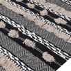 Striking textured rug in black and cream