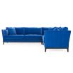 Gorgeous custom blue corner sofa on legs