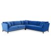 Gorgeous custom blue corner sofa on legs