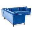 Gorgeous custom blue corner sofa on legs