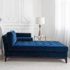 Luxury lounge, chaise longue with soft lined design and a bolster cushion