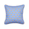 A colourful children's cushion with a playful pattern 