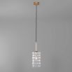 Solid brass ceiling pendant light with a detailed clear glass lampshade design