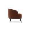 A luxurious round, boucle retro-inspired armchair 