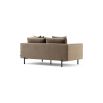 Luxury velvet upholstered contemporary sofa with black texturized steel legs