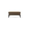 Luxury, velvet upholstered contemporary stool with black finished legs