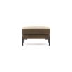 Luxury, velvet upholstered contemporary stool with black finished legs