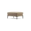 Luxury, velvet upholstered contemporary stool with black finished legs