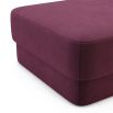 Luxury velvet square pouffe with sumptuous design