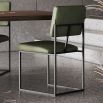 Modern, sophisticated dining chair with an angular design