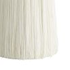 Elegant table lamp resembling a white tassel