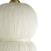 Elegant table lamp resembling a white tassel