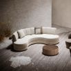 Boucle curved, contemporary design sofa 