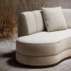 Boucle curved, contemporary design sofa 