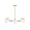 Glamorous orb ceiling light in brass