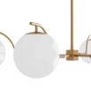 Glamorous orb ceiling light in brass