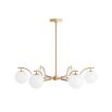 Glamorous orb ceiling light in brass