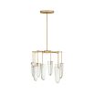 Clear seed-shaped glass, with pipe framework in antique brass iron