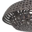 Boho pendant light with grey rattan texture