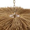 Chandelier with three tier straw burst design