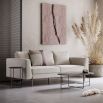 Luxury contemporary sofa with rose gold stainless steel legs 