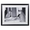 Monochrome cheetah in the mirror print