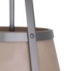 Taupe leather wrapped conical ceiling light 
