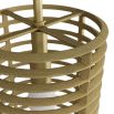 Brass pendant light with caged effect 