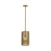 Brass pendant light with caged effect 