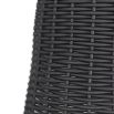 Conical black rattan pendant light
