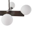 Bronze ceiling light with round glass shades