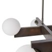 Bronze ceiling light with round glass shades