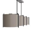 Taupe coloured chandelier with four round shades