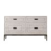 Modern, stylish 6 drawer unit with contrasting bronze accents