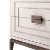 Modern, stylish 6 drawer unit with contrasting bronze accents