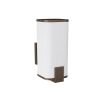wall light with brass accents and crinkled paper shade