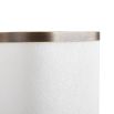wall light with brass accents and crinkled paper shade
